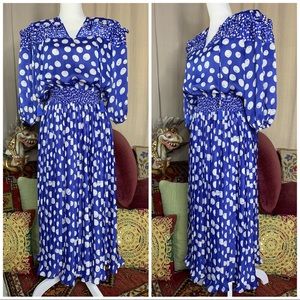 80s Ruffled Dot Dress